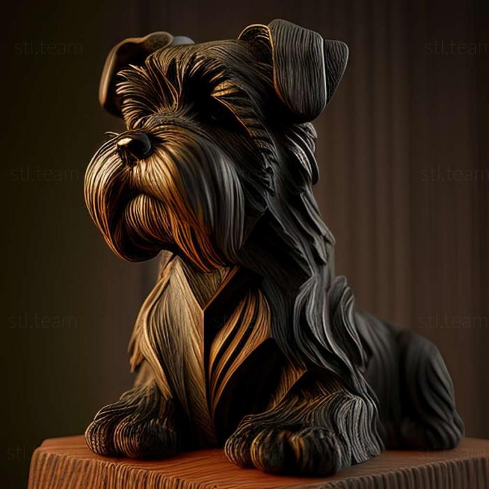 3D model Zwergschnauzer dog (STL)